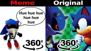 Metal Sonic Hue hue hue Original vs Meme 360º