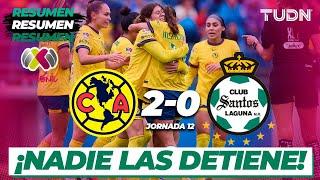 HIGHLIGHTS | América 2-0 Santos | Liga Mx Femenil AP2024-J12 | TUDN