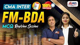 CMA Inter - FM-BDA | MCQ's Revision| MEPL Classes