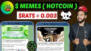 Memeland $MEMES Airdrop | Rats kingdom value | Seed Airdrop Criteria| Goats Pending bitget withdraw