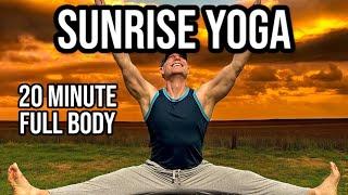 20 Min Relaxing Sunrise Yoga - Full Body Morning Yoga for EVERYONE