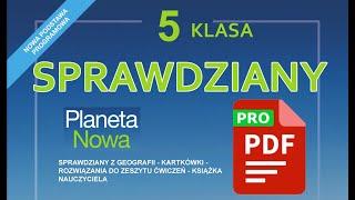 Test GEOGRAFIA dla klas 5  PDF (Planeta Nowa)