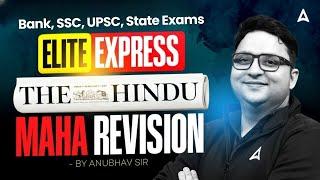 Bank Exam 2025-26 | Elite Express | The Hindu Editorial Maha Revision | By Anubhav Goswami #8