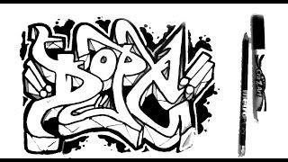 How to Draw Graffiti Name ''DOPE'' - Tutorial -  Requested by a Fan