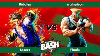 Gourmet Bash #3 - Riddles (Luke) vs walnutcon (Guile) - SF6 Singles - Losers Finals