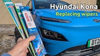 How to replace the wiper blades on a Hyundai Kona 2018-2023