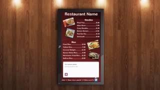 Restaurant Menu Digital Signage in Portrait Mode from SmartSign2go