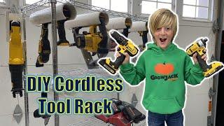 How to Build a Cordless Tool Storage Rack!