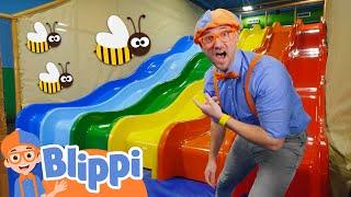 Blippi Learns Colors at Billy Beez Indoor Playground | Educational Videos for Kids