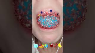 ASMR Satisfying Eating Emoji Food Challenge #asmr #emojichallenge #satisfying
