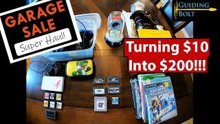 Guiding Bolt Garage Sale - Turning $10 into $200