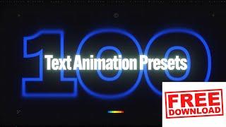 Grab Your Free Download: Premiere Pro Text Animation Presets