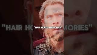 Thor and Loki "hair holds memories" #edit #marvel #thor #loki