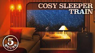 Cosy Sleeper Train on a Rainy Evening - Relaxing Background Noise Ambience for Study + Sleep