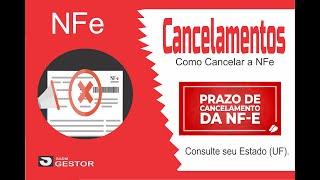 Treinamento Cancelamento da NFe Nota Fiscal Eletrônica sistema SADMGESTOR