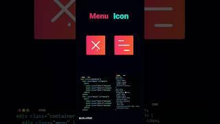 Menu Icon using CSS & HTML‍ #coding #programming #css #html #htmlcss #frontend #menuideas #2024