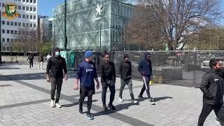 Bangladesh cricket team walking in Newzland