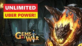 Gems of War Underspire HUGE POWER Fast Best NO MYTHIC Team!