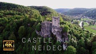 4K Castle Ruin Neideck Germany - Drone Footage with Epic Music