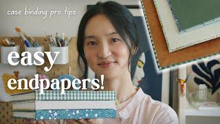 Case binding tips & tricks ⟡ how to improve sewing tension and glue endpapers stress-free