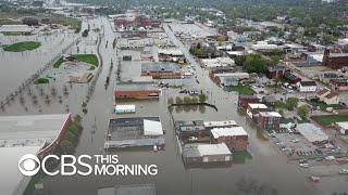 Downtown Davenport under water after Iowa levee breach