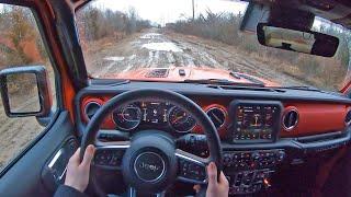 2020 Jeep Wrangler Unlimited Rubicon EcoDiesel - Rainy POV Test Drive (Binaural Audio)