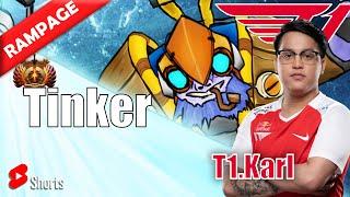T1.KARL - FAST HAND TINKER ROCKET + LASER EZ RAMPAGE! #Shorts #Dota2Shorts