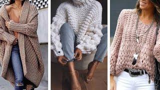 Knit and Crochet Chunky Sweater Look Ideas & Inspiration