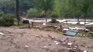 ¿Cómo quedó el balneario Las Siete Cascadas de La Falda tras la inundación ?