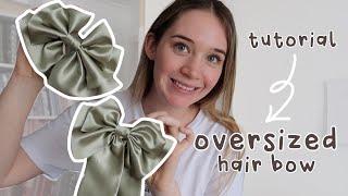 oversized XL hair bow tutorial viral in trend hair accessory for 2024 popular DIY teens and adult