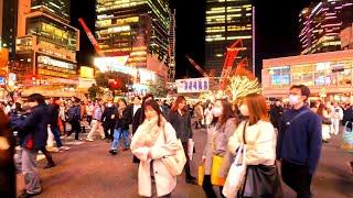 [4K] Walking Tour in Shibuya. # Shibuya night view. Tokyo, Japan.