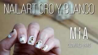 NailArt Oro y Blanco - MIA Cosmetics Paris