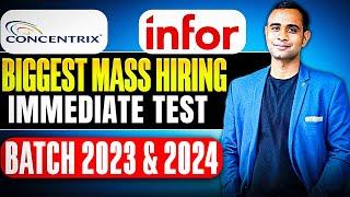 Infor & Concentrix Biggest Mass Hiring | Batch 2023 & 2024 