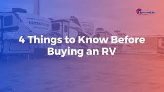 4 Things to Know Before Buying an RV | Gypsy Road RVs | Slaton, TX