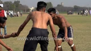 Punjabis play kabaddi at a rural sports fest in India