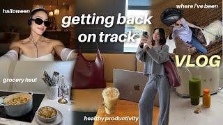 getting back on track (vlog)  | realistic tips, serious life update, halloween grwm, new recipes!