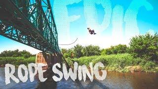 Montamos un ROPE SWING desde un PUENTE al AGUA  - Guille WHAT vlogs