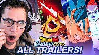 Dragon ball Sparking Zero | ALL TRAILERS | DeeBeeGeek Reacts