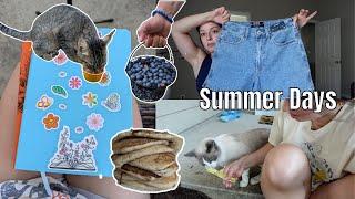 Summer Days Vlog | Blueberry Picking, Journaling, Rearranging my Office, Hollister Haul