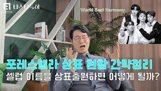 포레스텔라 상표 현황 정리(셀럽 이름으로 상표출원하면 어떻게 되나?)