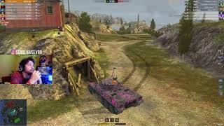 ЧУДО РАНДОМНОЕ ● 200HP AMX 50 100 vs ФУЛЬНЫЙ Tiger 2 БОЙ 1 vs 4 ● WoT Blitz