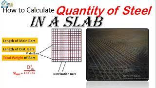 Calculate the Quantity of Steel in a Slab?|Quantity of Slab Reinforcement|Steel quantity estimation