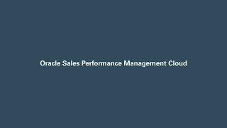 Oracle Sales Performance Management Cloud