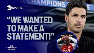 Mikel Arteta delighted after Arsenal make a 'statement' against Sporting in the #UCL 