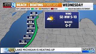 Lake Michigan waters are heating up