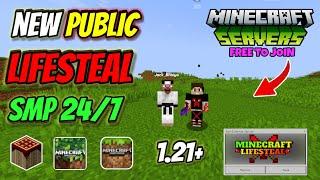  join best lifesteal public smp server for minecraft   java + pe | 24/7 online | free to join ️