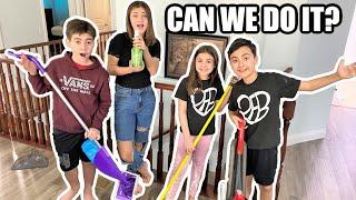 KIDS CLEANING OUR ENTIRE 6 BEDROOM 4 BATHROOM HOUSE in 30 MINUTES *Can We Do It?*