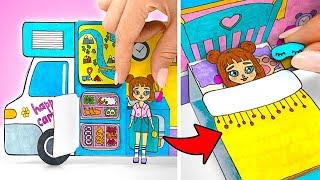 Paper Doll's Adventure: Building Super Cool Camper And Fixing Bad Doll House