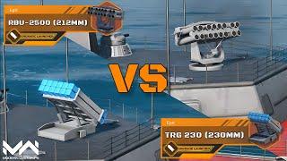 New GL TRG-230 (230mm) VS RBU-2500 (212mm) | Grenade Launchers Comparison | Modern Warships