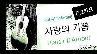 #해돌이 떠먹여주는기타 262. #Martini_사랑의기쁨 C [Plaisir D'Amour] 자막제공